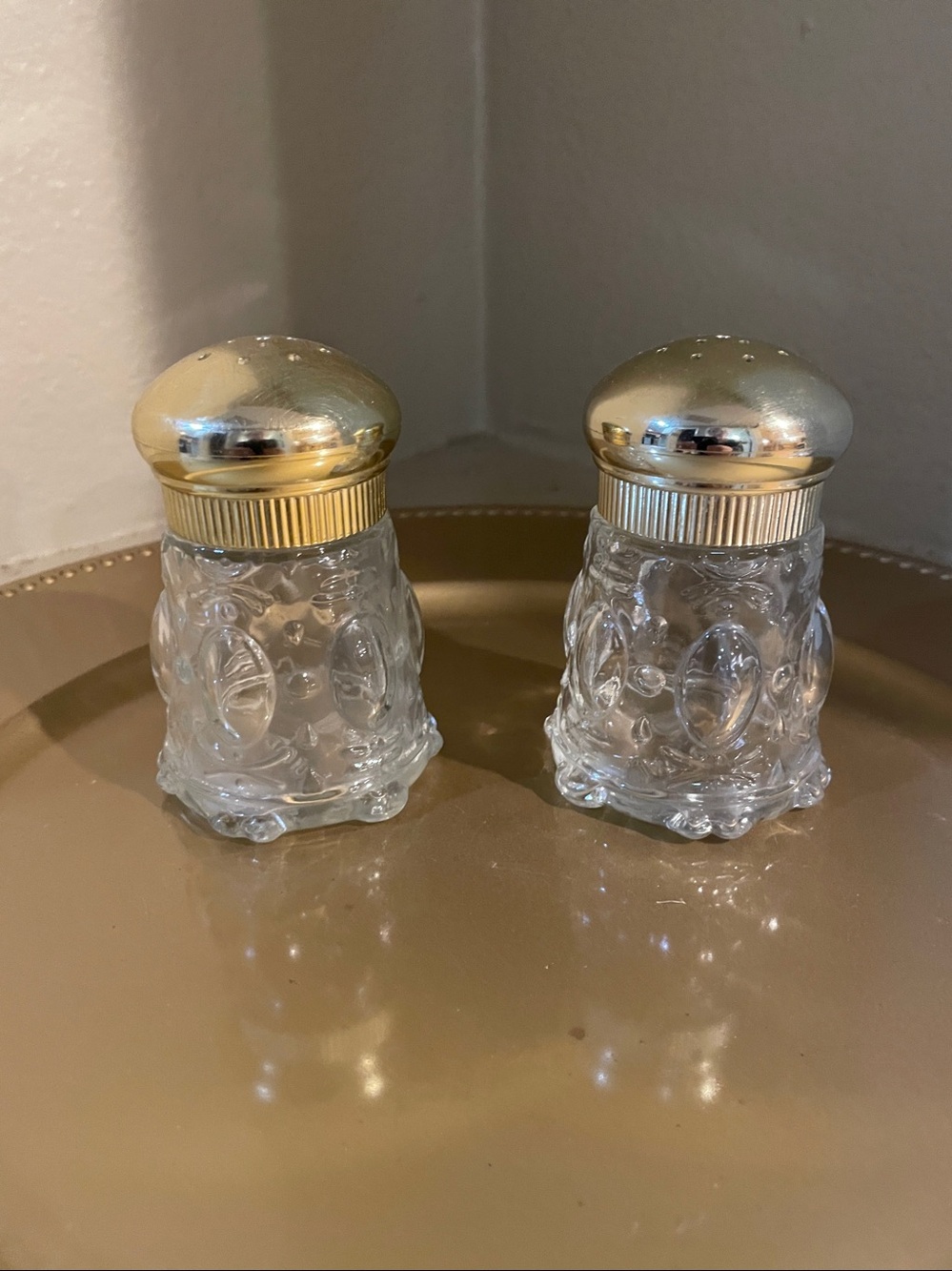 Vintage Avon Glass  Salt & Pepper Shakers